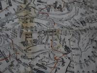 西国巡礼道中図　西国三十三所道中図　５８．５×６６．５cm　木版２色刷り　１枚