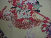 珍品　石版画　３枚続き　３６×７２cm　