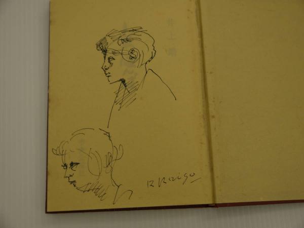 しろばんば 初版 小磯良平直筆ペン画 サイン入り 1冊(井上靖) / 古本