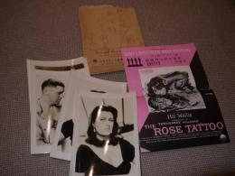 鳥海一郎氏　旧蔵　バラの刺青　スチル写真　５枚　パンフレット　１枚　一括　アンナ・マニャー二