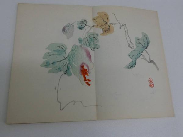 華山画譜 彩色木版刷 24図 改装合本 1帖 / あんず古書店