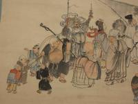春暉（翠）先生　節分之図　紙本着色　本紙　97×129cm　全体　165×142cm　1幅