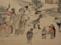 春暉（翠）先生　節分之図　紙本着色　本紙　97×129cm　全体　165×142cm　1幅