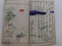 古今名家画苑　初編・二編　(内題は古画写真)　彩色木版刷り　２冊　