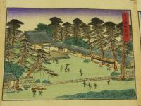 京名所　明治・大正期　彩色木版刷　1図10.5×15cm　9図　1枚37×58cm　計36図　4枚