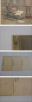 美人　手彩色　絵葉書　大礼紀念切手貼付　３枚一括　