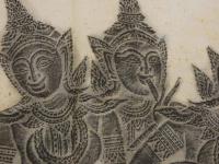 タイ舞踊　仏塔の冠　拓本　2枚