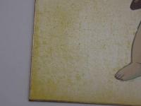 版画　色紙　御所人形　裏に毛筆サイン　落款　１枚