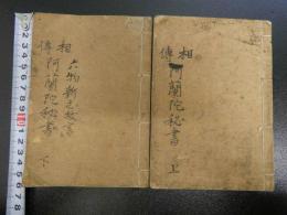 相伝　阿蘭陀秘書　55丁　六物新志秡書　5丁　計60丁　写本　上下巻2冊