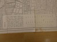 大阪実測図　内務省地理局　銅版刷　6枚分割図　約138×210cm