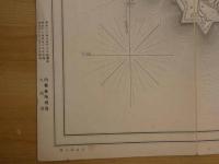 大阪実測図　内務省地理局　銅版刷　6枚分割図　約138×210cm