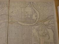 大阪実測図　内務省地理局　銅版刷　6枚分割図　約138×210cm