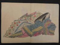 【真作】歌仙　中川蘆月門下　栗原蘆雪筆　見開き１１図　