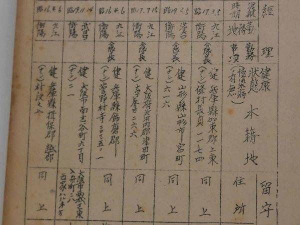乗船者連名簿 独立歩兵第六十一大隊 昭和21年 乗船他上海 552名 乗船者連名簿 独立歩兵第六十一大隊 昭和21年 乗船他上海 552名