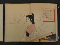 【真作】錦絵　淀君　（一）～（六）浄法寺高陽画　見開き約39.5×53cm　彩色木版刷　6図　１帖
