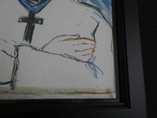 真作】飯田美穂 Image, Cezanne - portrait H41.3×W32.0×D2cm 綿布に
