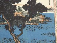 複製木版画　東都名所　広重画　忍ヶ岡蓮池之図　手摺木版　約22.5×34cm