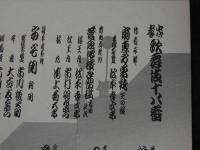 忠孝歌舞伎十八番　彩色木版画18枚　目録2枚　題句色紙欠