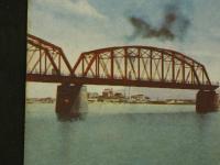 絵葉書　鴨緑港の鉄橋（安東県）　1枚（使用済）