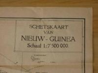 SCHETSKAART VAN NIEUW-GUINEA　（ニューギニアのスケッチマップ）　750万分の１　オランダ語