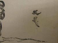 宝船図　谷文晁画　松平定信賛　19世紀前半　木版墨刷　約29×47cm　コピー付　木版画　江戸期