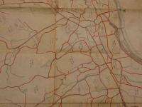 嘉麻郡笠松村　大字鯰田縮図　肉筆　約92×127cm　古地図　明治　福岡市　古文書