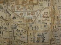 日光御山之絵図　鉢石町　　二色刷　約62×88cm