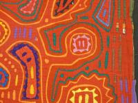 パナマ　モラ　クナ族の民族衣装　手芸布製　約42×54cm　