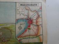大阪南郊経営地附近図　大正～昭和初期　鳥瞰図　約39×54cm　 