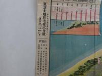 大阪南郊経営地附近図　大正～昭和初期　鳥瞰図　約39×54cm　 