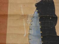 紅毛人図　江戸期　紙本着色　本紙約51×20㎝　全体約86×25.5㎝　