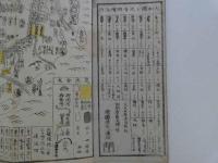 大日本早引細見絵図　絵図屋庄八蔵版　文久3年改判　彩色木版刷　38×177cm　