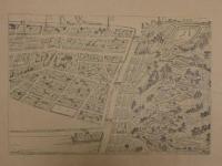 横浜絵図（仮）　時代・元絵不明　印刷物　約51×74cm