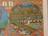 今上陛下御大礼御即位全図　石版色刷　約109×39.5cm　