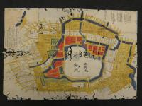 寛政九ノ十二月改　御丸方角出火之節　御登城場所絵図　　紙本着色　