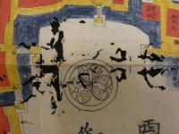 寛政九ノ十二月改　御丸方角出火之節　御登城場所絵図　　紙本着色　