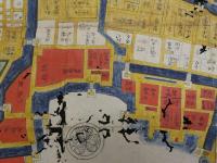 寛政九ノ十二月改　御丸方角出火之節　御登城場所絵図　　紙本着色　