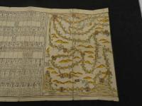 道中独案内図 改正道法 駄賃付 文化5年 本版色刷 約30.5×80cm 古