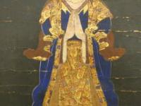 模写　日演上人　鬼子母神図　紙本着色　約42×27cm　仏画　仏教美術　古文書