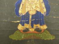 模写　日演上人　鬼子母神図　紙本着色　約42×27cm　仏画　仏教美術　古文書