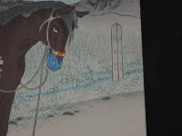 【真作】忠孝　歌舞伎十八番　三世忠信　塩原多助一代記　沼田原　庚申塚　彩色木版刷　木版画　歌舞伎絵