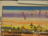 青山練兵場陸軍大観兵式　堤吉兵衛　石版色刷　約26.5×38.5ｃｍ