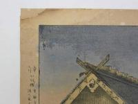 靖国神社　高貴御遊覧之図　石版色刷　約31.5×40.5cm
