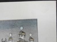 帝国観兵式　石版色刷　約36.5×49cm 
