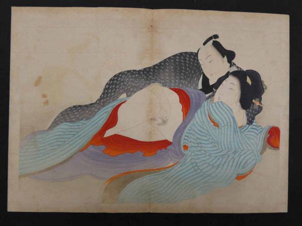春画帖 四季乃？ 富岡永洗「八雲の契り」の異版 彩色木版刷 12図