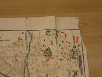文政改正　御江戸大絵図　須原屋茂兵衛版　彩色木版刷　約70×89㎝　表紙欠