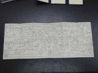 鉄道線路郵便電信　新選日本旅行便覧 明治28年　銅版刷　約18×323cm　
