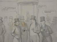 真作　ジョン・ドイル　リトグラフ　SETTLING DAY AT TATTERSALL'S No.377 