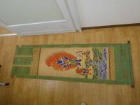 不動明王二童子像　木版手彩色　本紙約91×38.5㎝　全体約158×47㎝　仏画　掛軸 