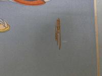 ③引札　引き札　菓子上品種々　まんぢう色々みかん羊羹　伊都郡妙寺町　上島商店　石版色刷　約37.5×52cm
